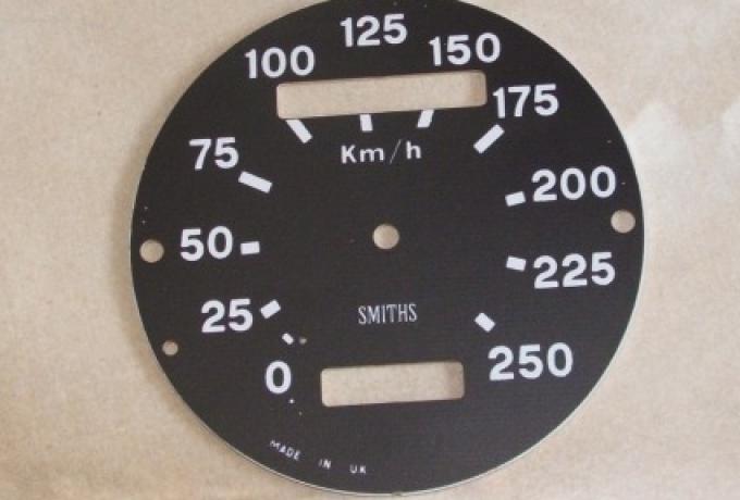 Smiths. Speedo Face Plastic. 0-250 km/h