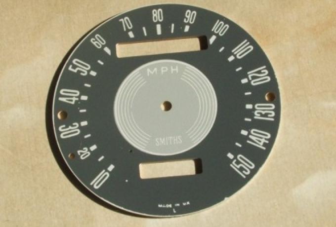 Smiths Tachometer Ziffernblatt Plastik Smiths 0-150 mph