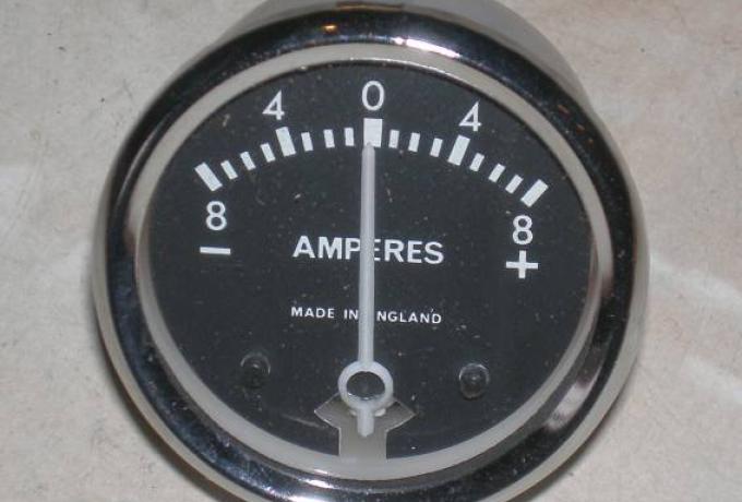 Ammeter/Amperemeter 6V 1 3/4". Lucas Replica