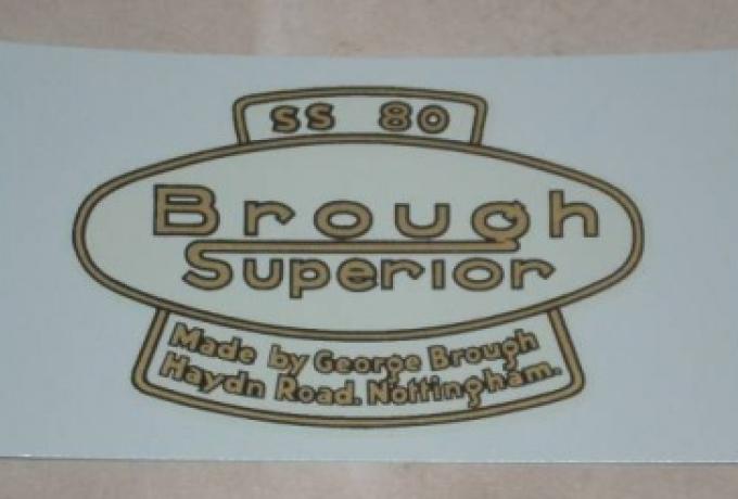 Abziehbild Brough Superior SS80, ab 1928