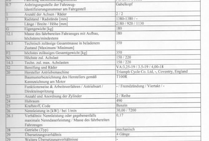 Triumph T100R Daytona 1972. 500cc