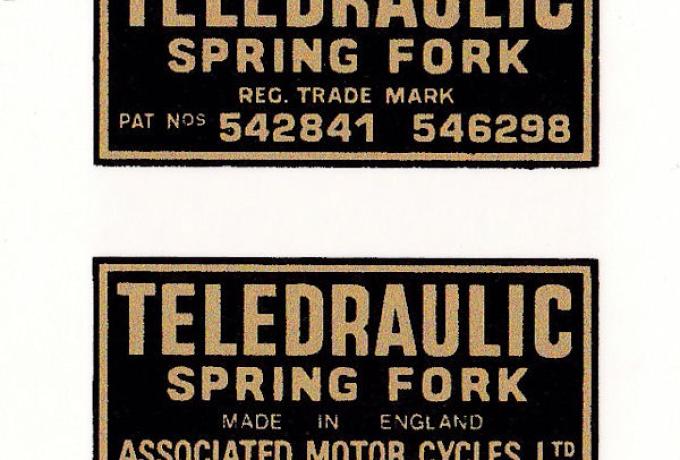 AJS/Matchless Abziehbilder/Paar f. Gabel ab 1955 