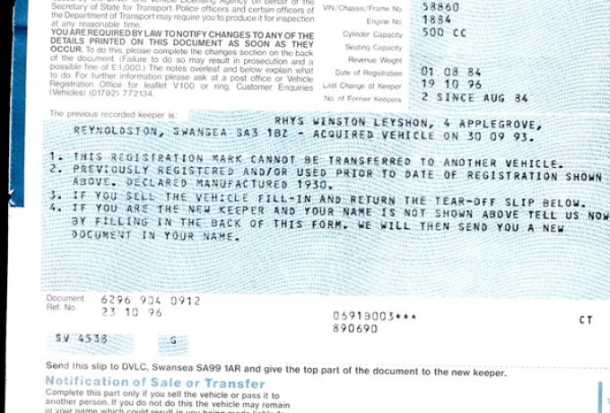 Rudge Special 500 cc 1930c