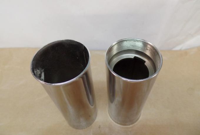 BSA Gabelsimmering Halter/Chromhülsen/Gabelhülsen /Paar  A10, A7, B31, B34, B44 A50 A65 -1967  