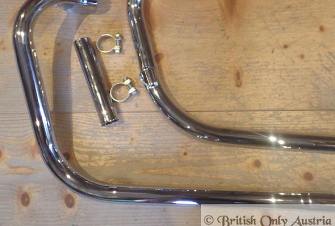 Triumph Auspuff Rohre T120 650ccm 1 1/2" -38mm 1969-70 / Set komplett