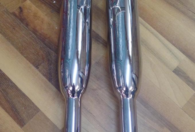 Triumph T90, T100R, T100S, 3TA, T21, 5TA, T100SS, Auspufftöpfe 1 3/8" Paar