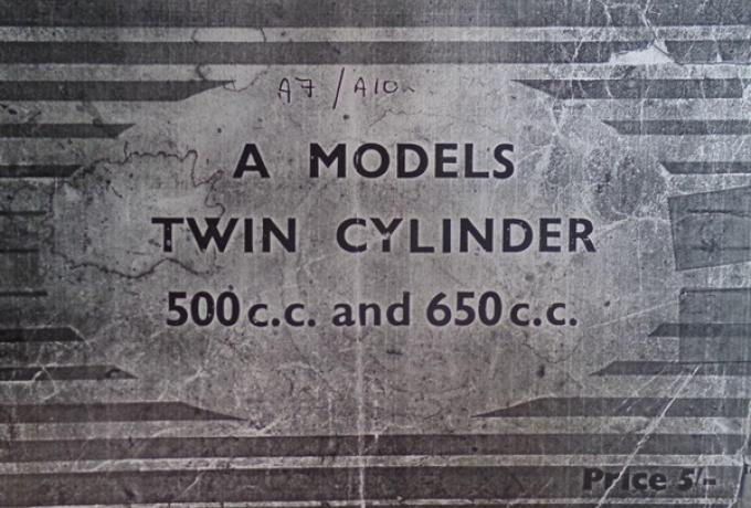 BSA Spare Parts Book Copy A Model A7/A10 500cc and 650cc 1949-53