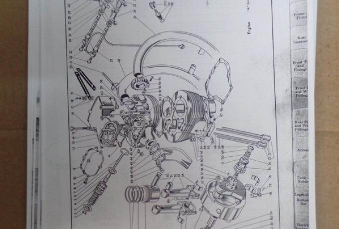 BSA Spare Parts Book Copy A Model A7/A10 500cc and 650cc 1949-53