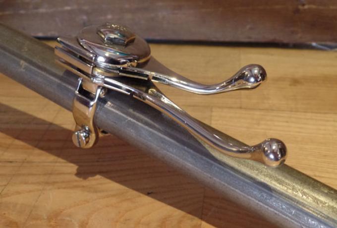 Amac Double Lever Air/Throttle rhs push away/Lhs pull 1" - 25mm Nickel plated 