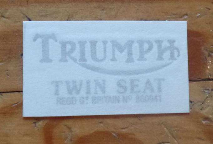 Triumph Twin Seat Aufkleber unter dem Sitz