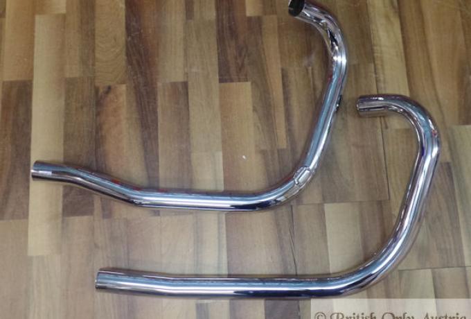 Triumph Exhaust Pipes 5T/6T pre Unit 1955-59 (Alt. Mod.) 1 3/4" /Pair