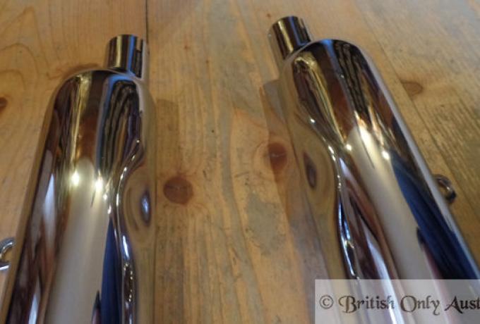 Triumph T90, T100R, T100S, 3TA, T21, 5TA, T100SS, Auspufftöpfe 1 3/8" Paar