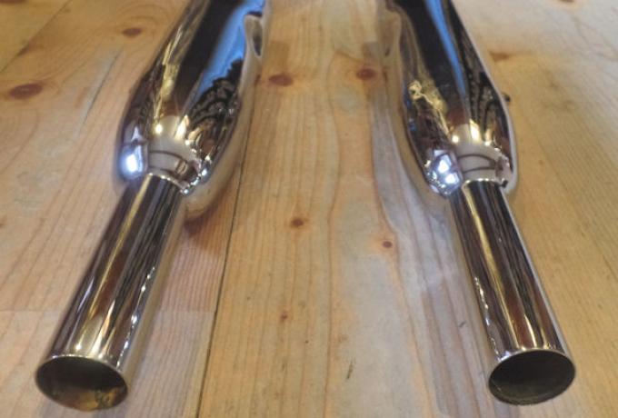 Triumph T90, T100R, T100S, 3TA, T21, 5TA, T100SS, Auspufftöpfe 1 3/8" Paar