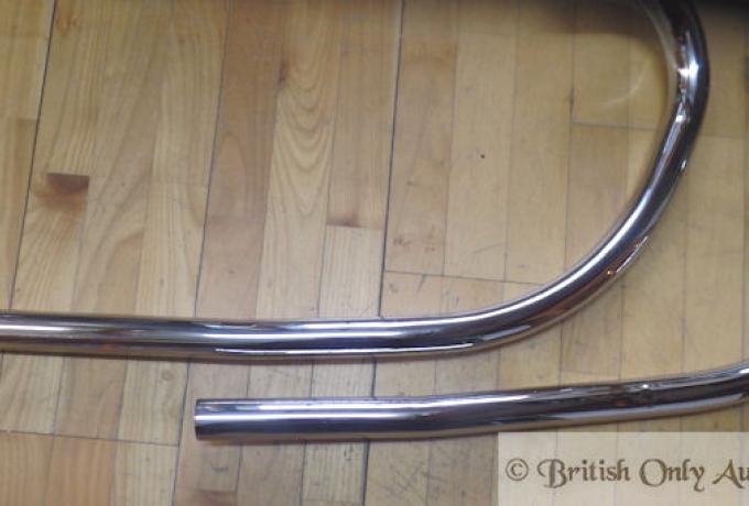 Norton Mod. 7 Auspuffrohre/Auspuffkrümmer, Geradewegfederung 500ccm 1949-54 1 5/8" /Paar