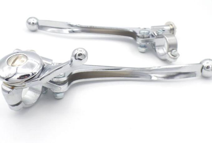 Brake/Air Lever and Clutch Lever + Cam Adjuster 7/8" 22mm /Pair