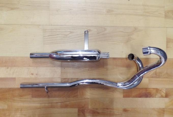 Triumph Siamese Exhaust Pipe+Silencer High Level