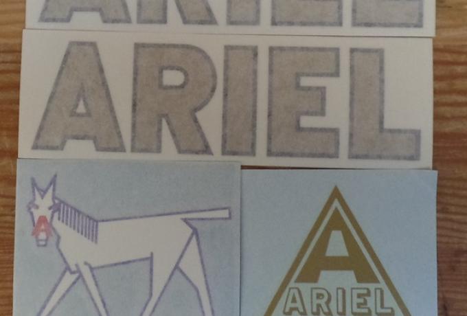 Ariel Sticker Set mit Gold Buchstaben f. Tank