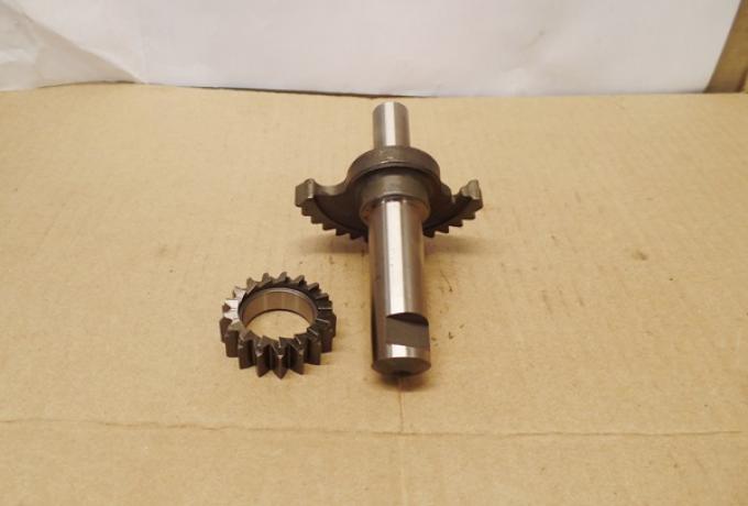 BSA DBD34 Goldstar Kickstart Quadrant sw. arm + Kickstart Ratchet Pinion