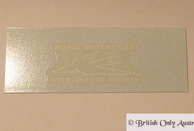 Triumph World Speed Record Holder Abziehbild f. Seitendeckel Tiger Cub 1966