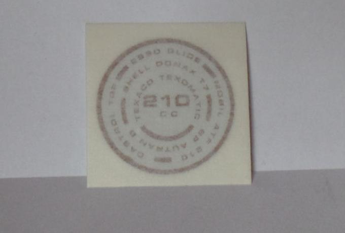 Triumph Sticker for Fork Nuts 210cc + Grades 1970's