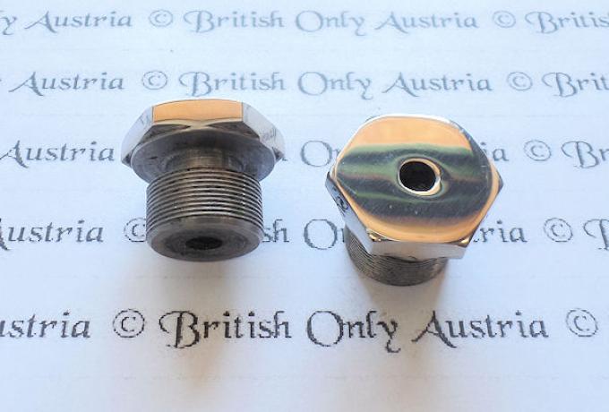 Velocette Gabelmuttern oben Niro für Tachohalter /Paar