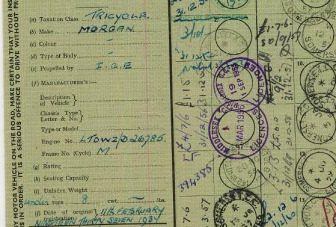 Morgan 3-wheeler  1937