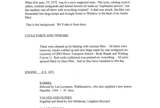 BSA Sloper 500 cc SV/Banbury History 1930 