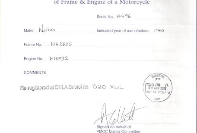 Norton 16H 500cc Military 1940