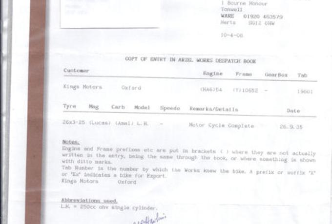 Ariel Red Hunter 250cc