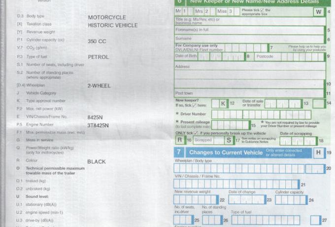 Triumph 350cc  3T  1950