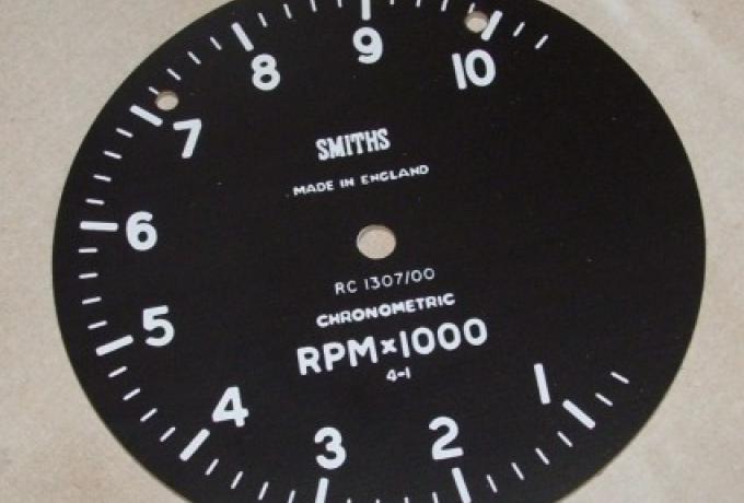 Smiths.  Revcounter/Tacho Face Plastic.  0-10.000 RPM