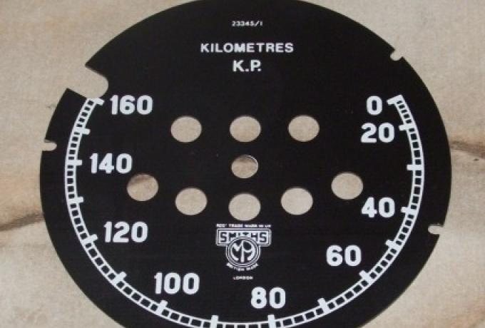 Tachometer Ziffernblatt Plastik Smiths 0-160 km/h