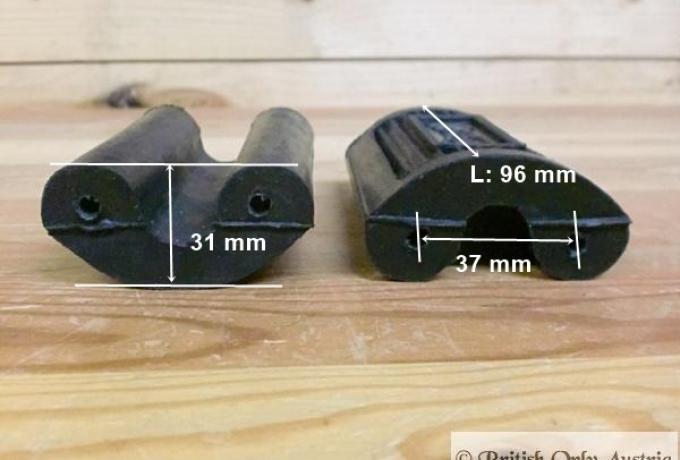 Norton Footrest Pedal Rubbers /Pair with Logo