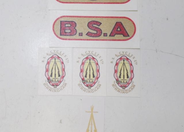 BSA B20 Transfer Set 1937