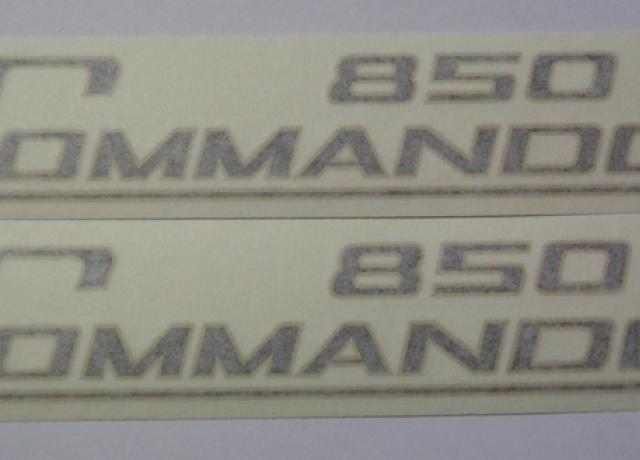 Norton Commando 850 Seitendeckel Aufkleber, Schwarz /Paar