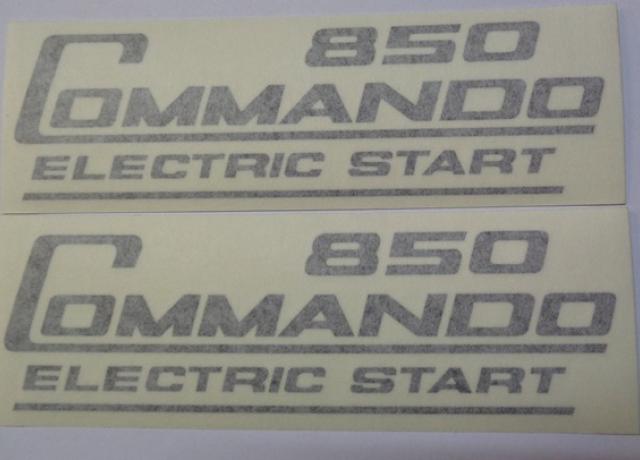 Norton Commando 850 Side Panel Sticker, Black /Pair