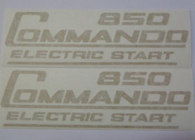 Norton Commando 850 Side Panel Sticker, Gold / Pair