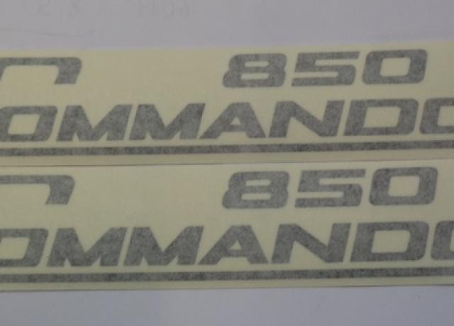 Norton Commando 850 Seitendeckel Aufkleber, Schwarz /Paar
