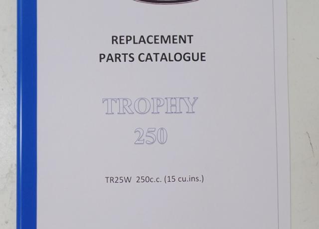 Triumph Trophy 250 Parts Book 1968