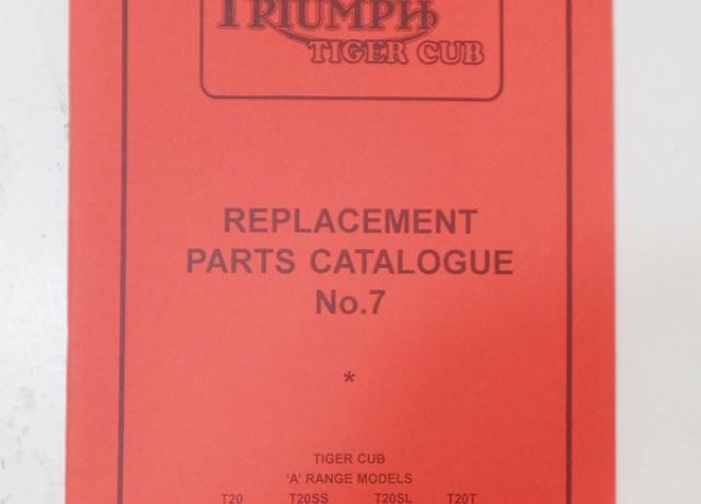 Triumph Tiger Cub Parts Catalogue No. 7