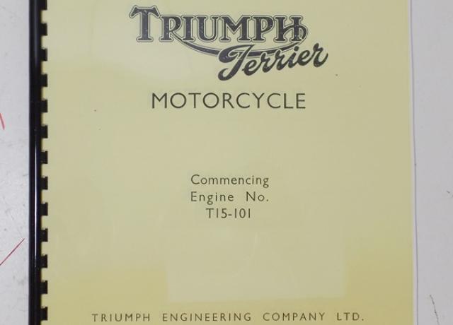 Triumph Terrier No.1 Parts Book 1953