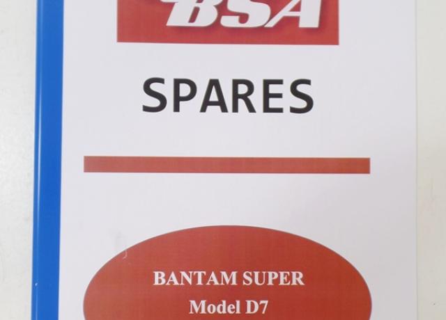 BSA Bantam Super D7  Spares Book 