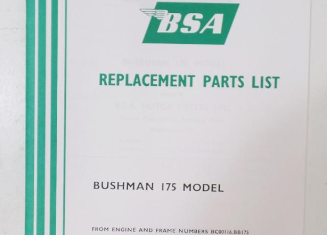 BSA Bushman 175 Model Parts Book