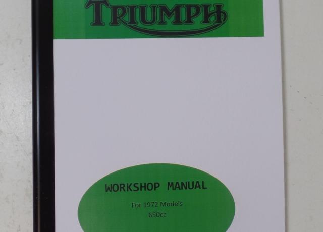 Triumph T120 TR6 1971 Workshop Manual Book