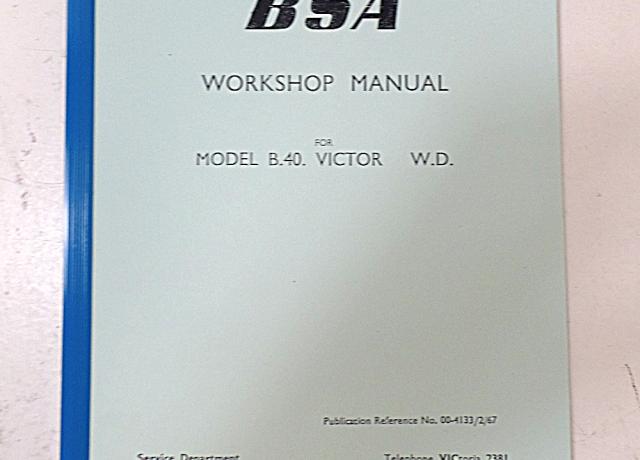 BSA B40WD Victor Workshop Manual