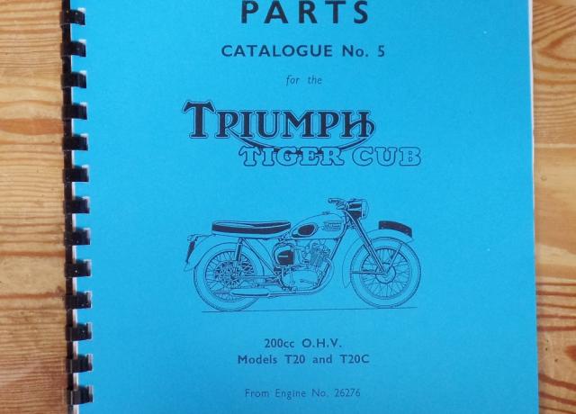 Triumph T20 Cub No5 1958 Parts Book