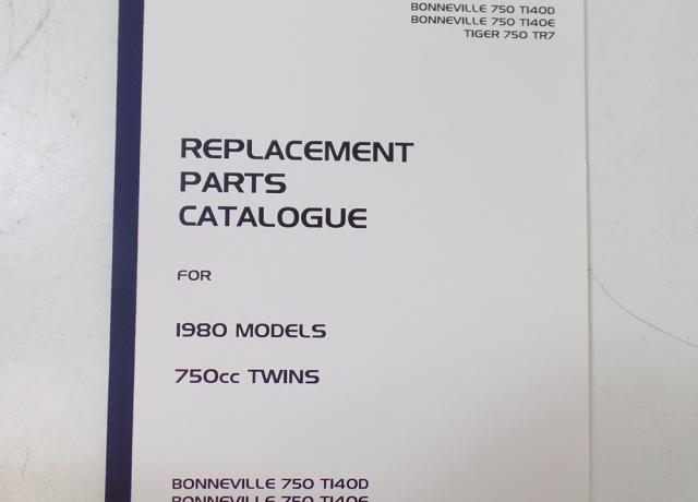 Triumph T140 1980 750cc Twins Parts Book