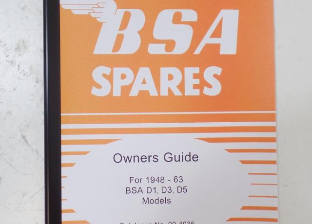 BSA Bantam D1/D3/D5 Owners Guide 1948-63