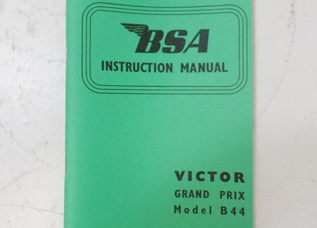 BSA Victor B44  Grand Prix Instruction Manual