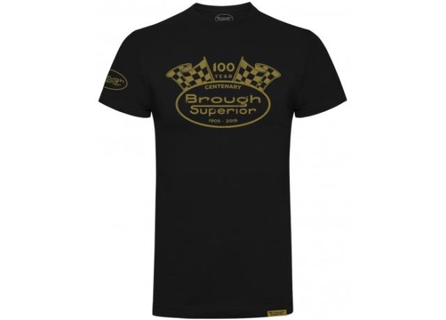 Brough Superior Centary Oval T-Shirt Black Large